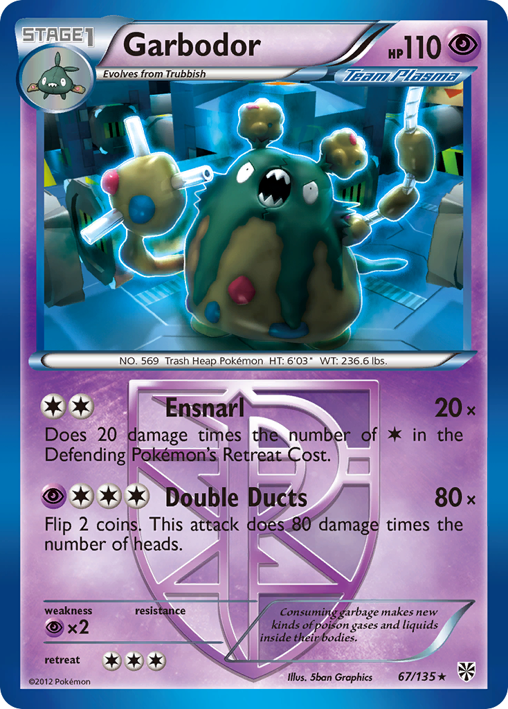 Garbodor (67/135) [Black & White: Plasma Storm] | Exor Games New Glasgow