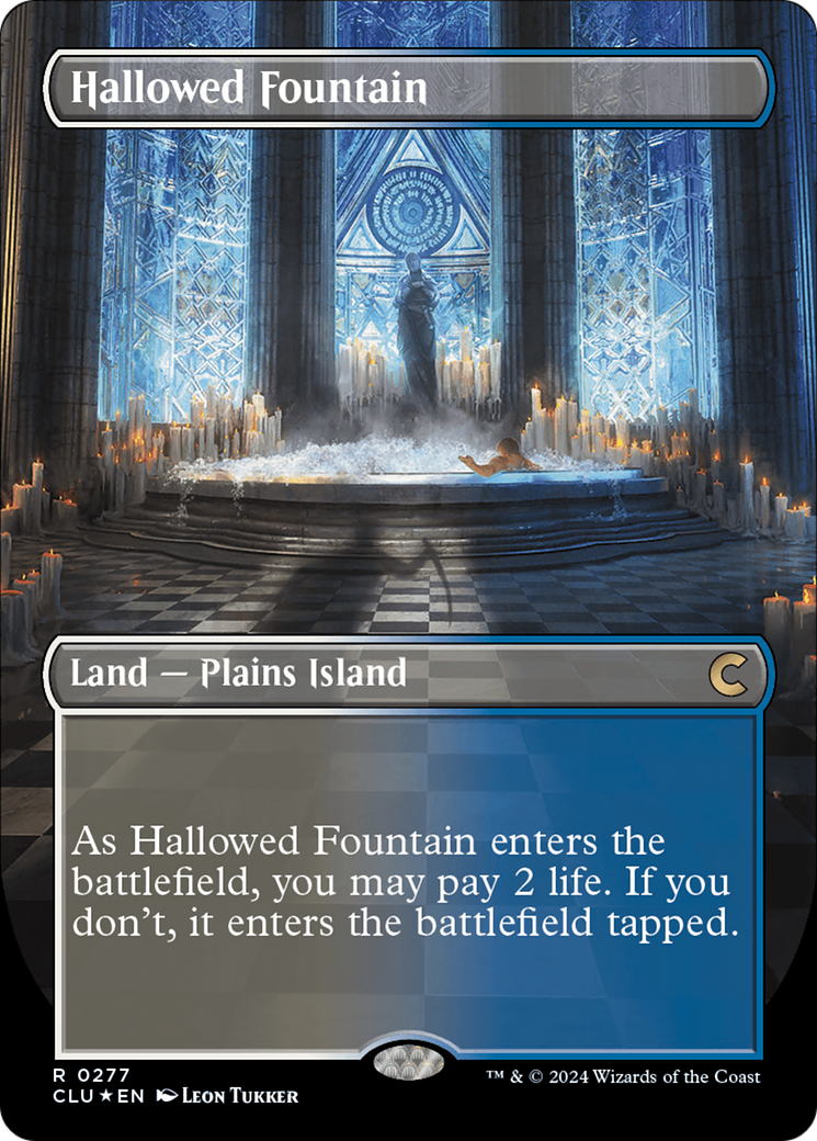 Hallowed Fountain (Borderless) [Ravnica: Clue Edition] | Exor Games New Glasgow