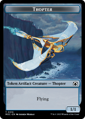 Thopter // Gold Double-Sided Token [March of the Machine Commander Tokens] | Exor Games New Glasgow