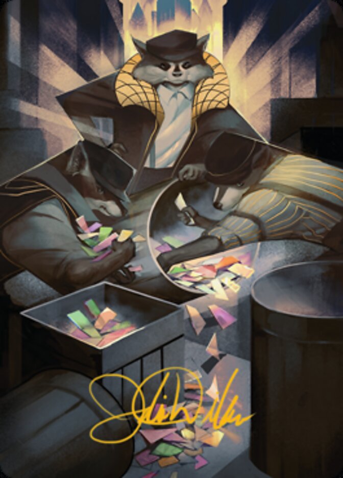 Masked Bandits Art Card (Gold-Stamped Signature) [Streets of New Capenna Art Series] | Exor Games New Glasgow