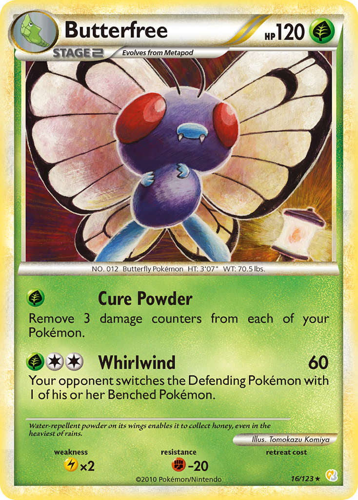 Butterfree (16/123) [HeartGold & SoulSilver: Base Set] | Exor Games New Glasgow