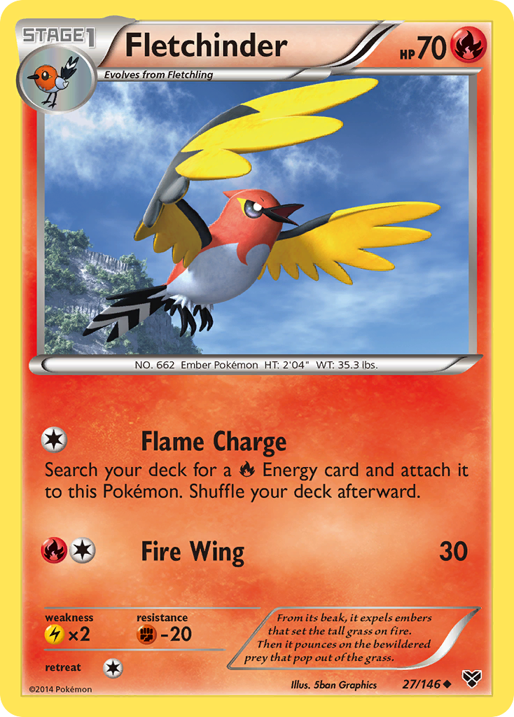 Fletchinder (27/146) [XY: Base Set] | Exor Games New Glasgow