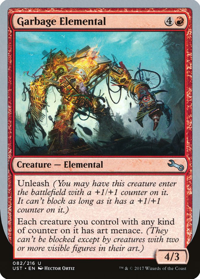 Garbage Elemental (4/3 Creature) [Unstable] | Exor Games New Glasgow