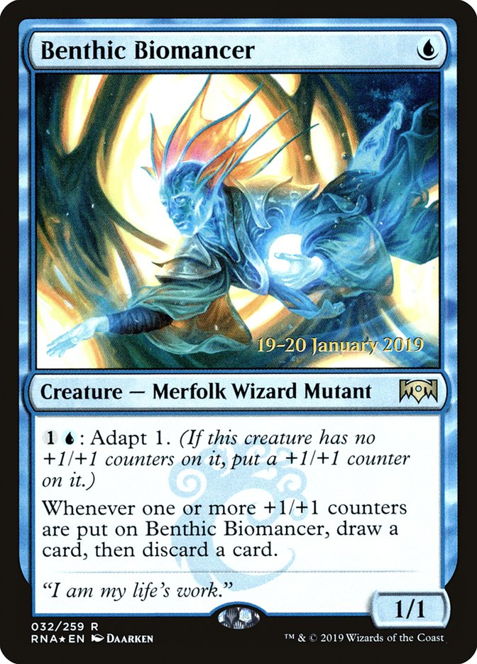 Benthic Biomancer [Ravnica Allegiance Prerelease Promos] | Exor Games New Glasgow