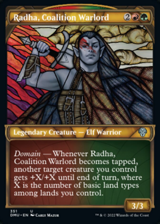 Radha, Coalition Warlord (Showcase Textured) [Dominaria United] | Exor Games New Glasgow