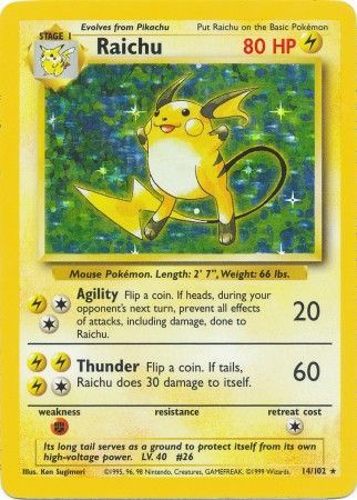 Raichu (14/102) [Base Set Unlimited] | Exor Games New Glasgow