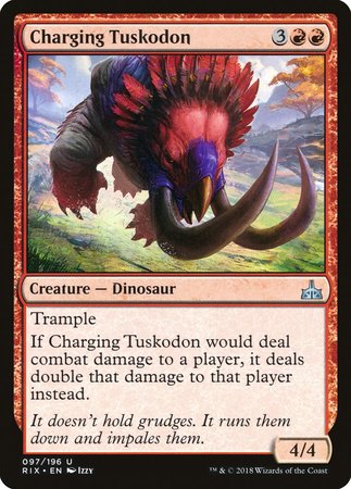 Charging Tuskodon [Rivals of Ixalan] | Exor Games New Glasgow