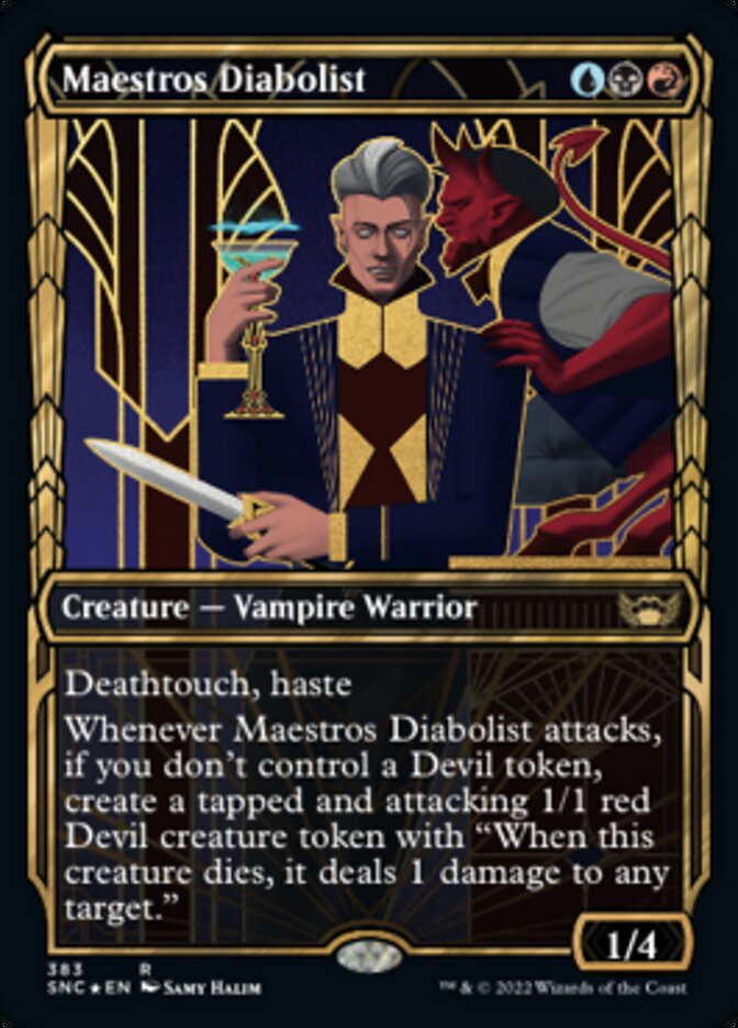 Maestros Diabolist (Showcase Golden Age Gilded Foil) [Streets of New Capenna] | Exor Games New Glasgow