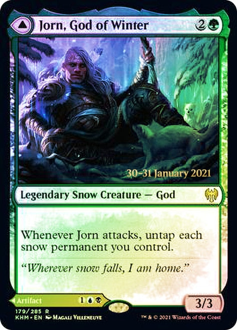 Jorn, God of Winter // Kaldring, the Rimestaff   [Kaldheim Prerelease Promos] | Exor Games New Glasgow