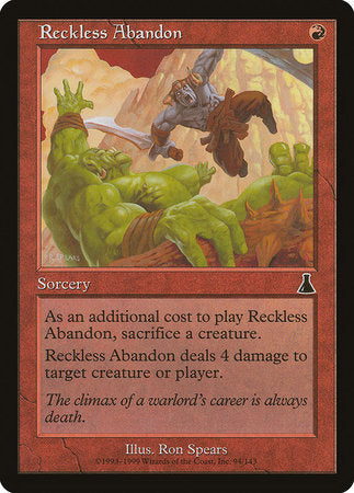 Reckless Abandon [Urza's Destiny] | Exor Games New Glasgow