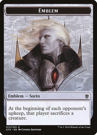 Emblem - Sorin, Solemn Visitor [Khans of Tarkir Tokens] | Exor Games New Glasgow