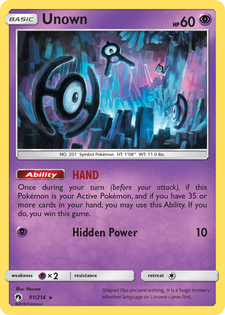 Unown (91/214) [Sun & Moon: Lost Thunder] | Exor Games New Glasgow