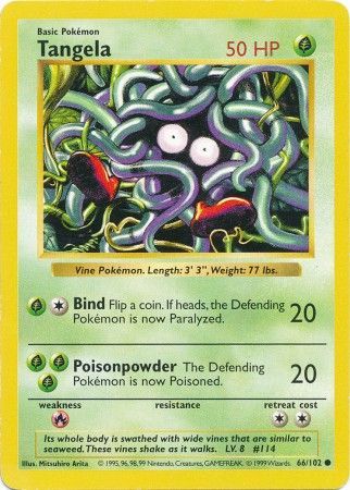 Tangela (66/102) [Base Set Shadowless Unlimited] | Exor Games New Glasgow