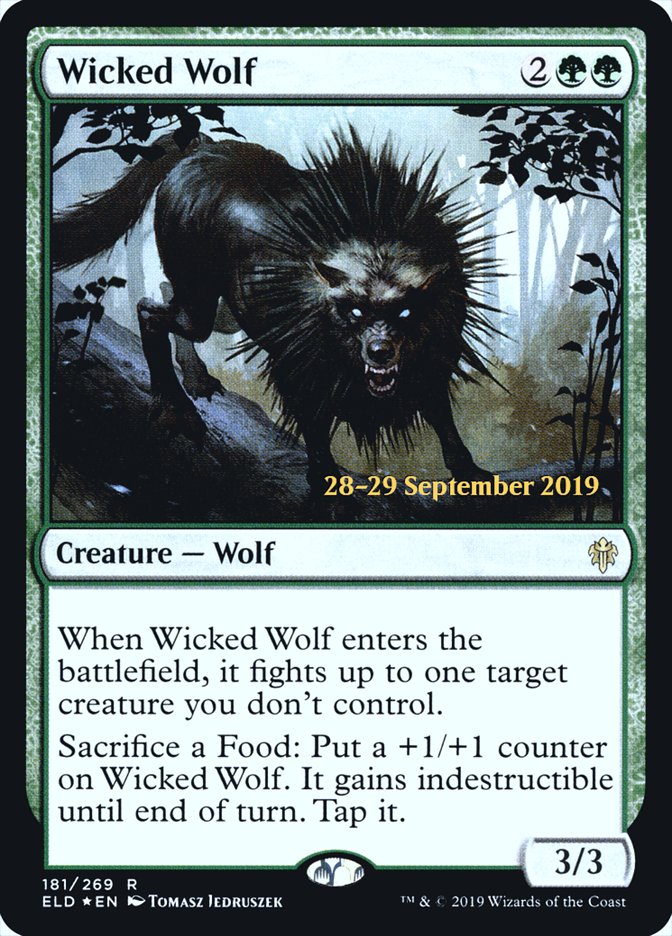 Wicked Wolf  [Throne of Eldraine Prerelease Promos] | Exor Games New Glasgow