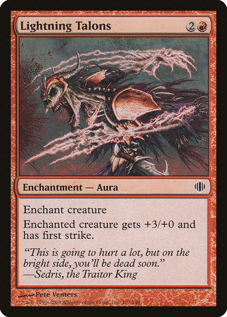 Lightning Talons [Shards of Alara] | Exor Games New Glasgow