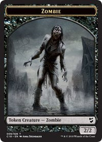 Zombie // Shapeshifter Double-sided Token [Commander 2018 Tokens] | Exor Games New Glasgow