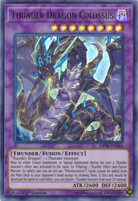 Thunder Dragon Colossus [MP19-EN183] Ultra Rare | Exor Games New Glasgow