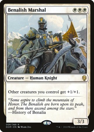 Benalish Marshal [Dominaria Promos] | Exor Games New Glasgow