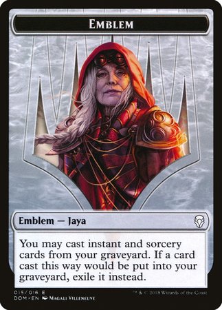 Emblem - Jaya Ballard [Dominaria Tokens] | Exor Games New Glasgow