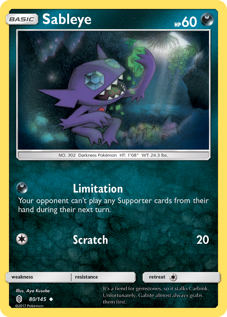 Sableye (80/145) [Sun & Moon: Guardians Rising] | Exor Games New Glasgow