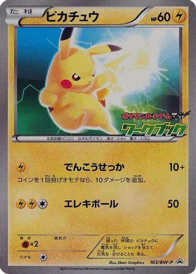 Pikachu (163/BW-P) (JP PKM BW National Illustrated Encyclopedia Promo) [Black & White: Black Star Promos] | Exor Games New Glasgow