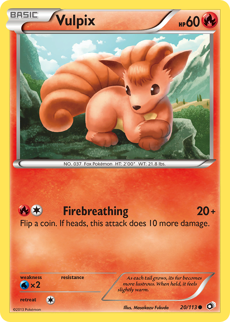 Vulpix (20/113) [Black & White: Legendary Treasures] | Exor Games New Glasgow