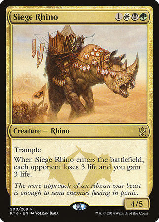 Siege Rhino [Khans of Tarkir] | Exor Games New Glasgow
