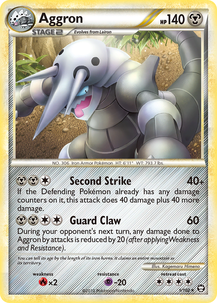 Aggron (1/102) [HeartGold & SoulSilver: Triumphant] | Exor Games New Glasgow