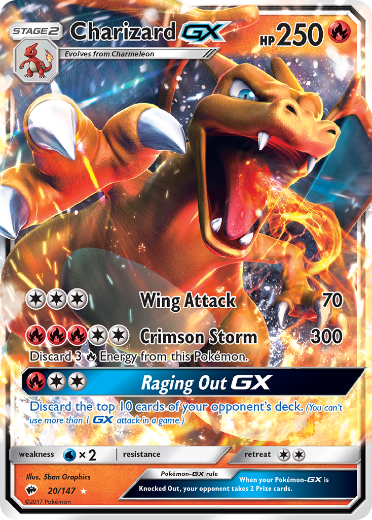 Charizard GX (20/147) [Sun & Moon: Burning Shadows] | Exor Games New Glasgow