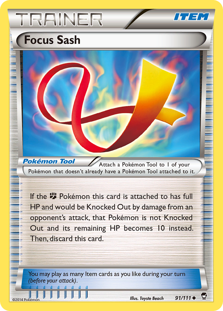 Focus Sash (91/111) [XY: Furious Fists] | Exor Games New Glasgow