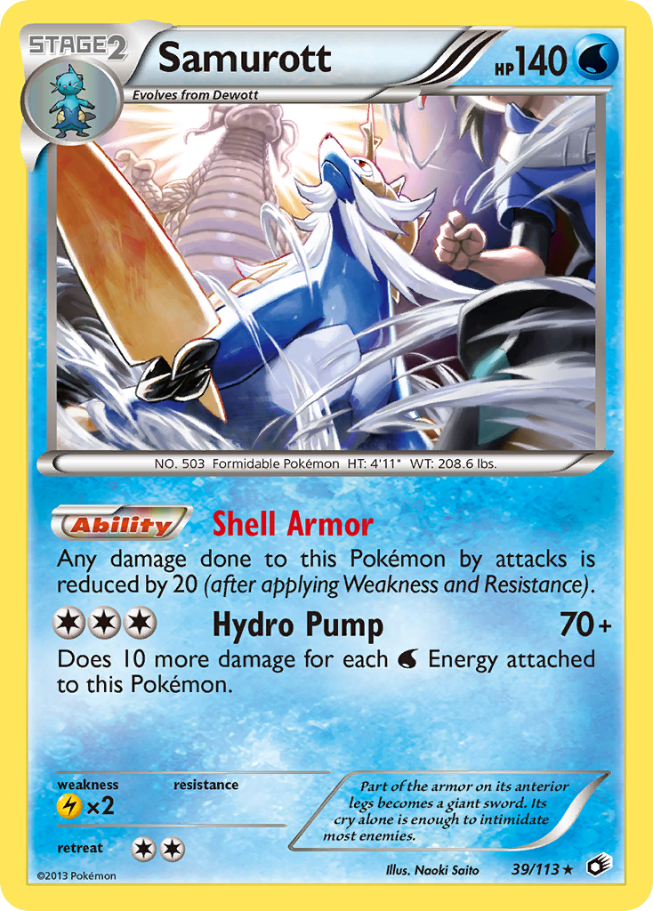 Samurott (39/113) [Black & White: Legendary Treasures] | Exor Games New Glasgow