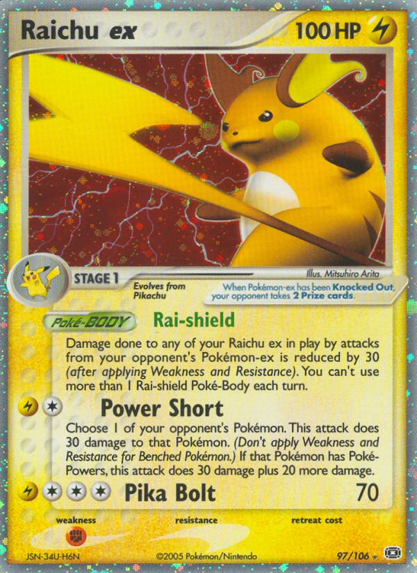 Raichu ex (97/106) [EX: Emerald] | Exor Games New Glasgow