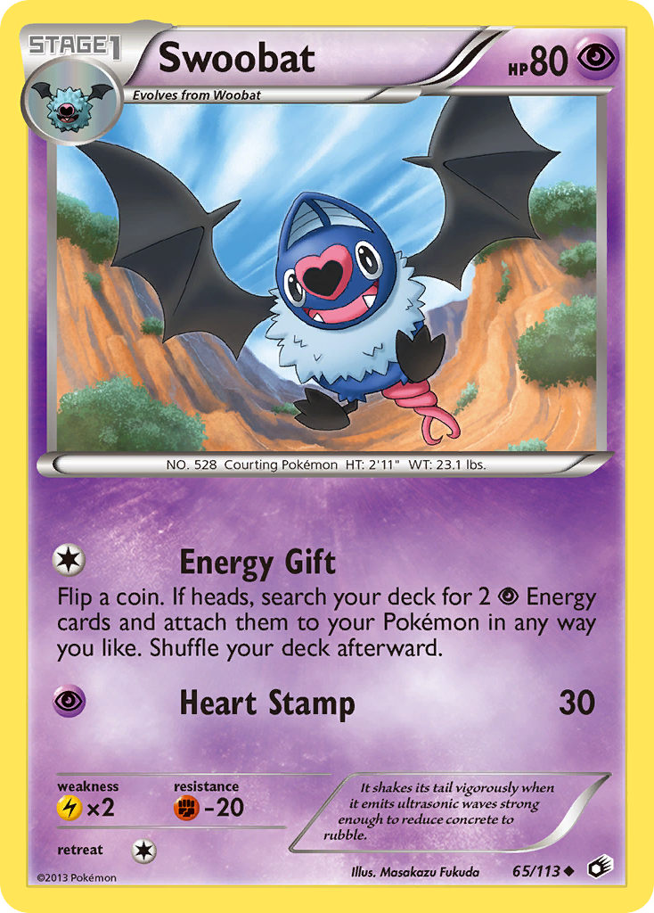 Swoobat (65/113) [Black & White: Legendary Treasures] | Exor Games New Glasgow