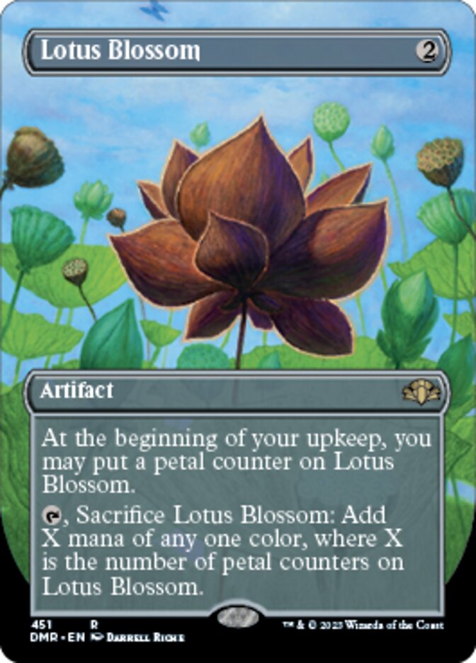 Lotus Blossom (Borderless Alternate Art) [Dominaria Remastered] | Exor Games New Glasgow