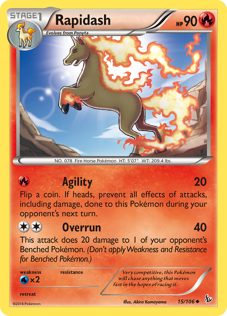 Rapidash (15/106) [XY: Flashfire] | Exor Games New Glasgow