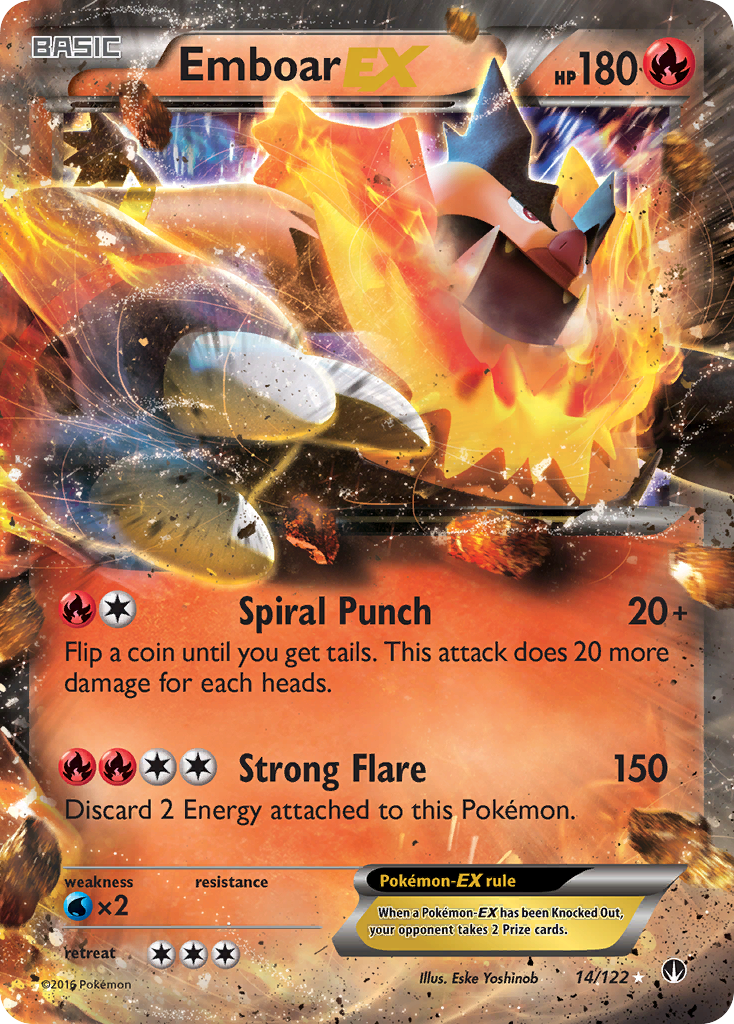 Emboar EX (14/122) [XY: BREAKpoint] | Exor Games New Glasgow