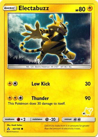 Electabuzz (43/156) (Pikachu Stamp #41) [Battle Academy 2020] | Exor Games New Glasgow