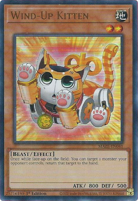 Wind-Up Kitten [MAZE-EN041] Ultra Rare | Exor Games New Glasgow