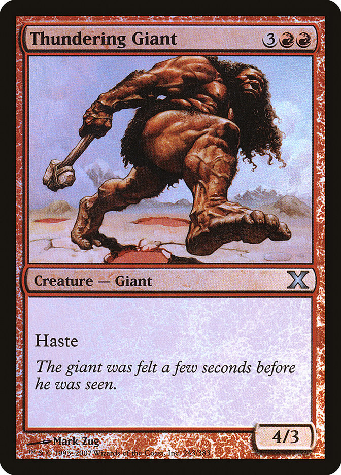 Thundering Giant (Premium Foil) [Tenth Edition] | Exor Games New Glasgow