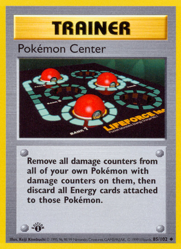 Pokemon Center (85/102) (Shadowless) [Base Set 1st Edition] | Exor Games New Glasgow