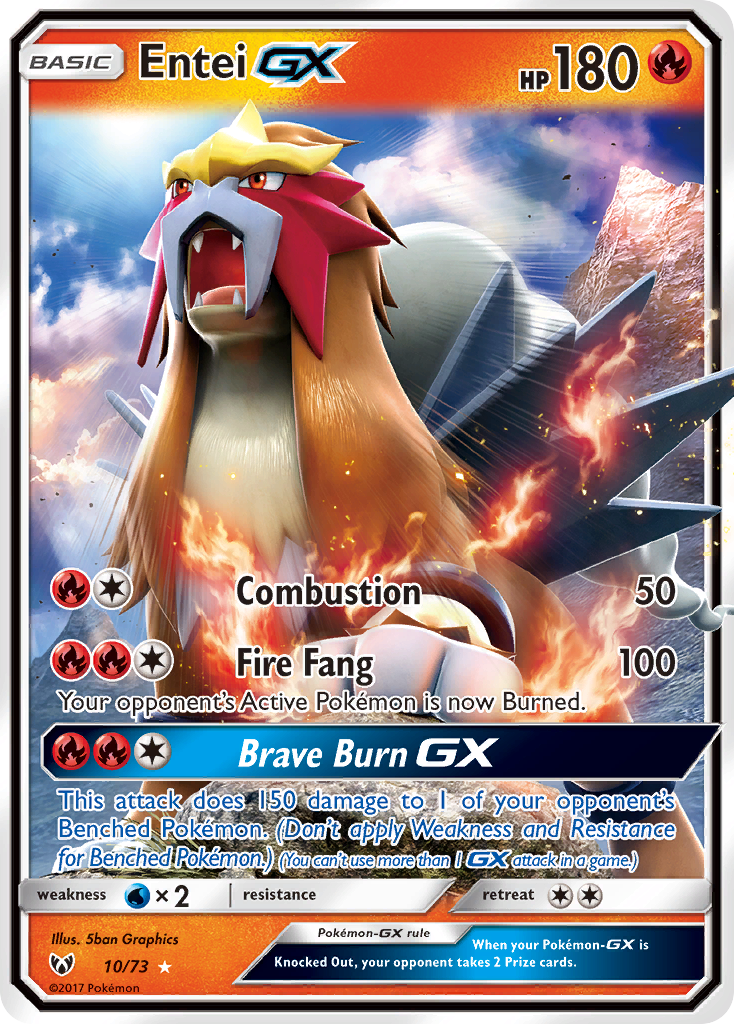 Entei GX (10/73) [Sun & Moon: Shining Legends] | Exor Games New Glasgow