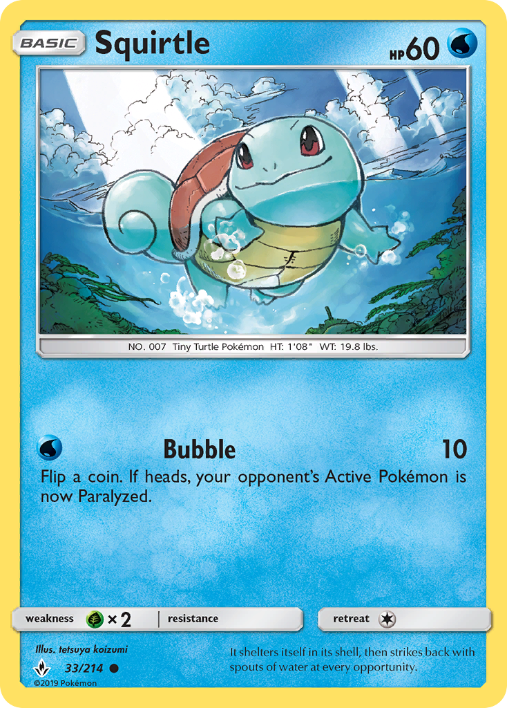 Squirtle (33/214) [Sun & Moon: Unbroken Bonds] | Exor Games New Glasgow