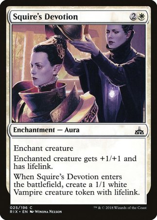 Squire's Devotion [Rivals of Ixalan] | Exor Games New Glasgow