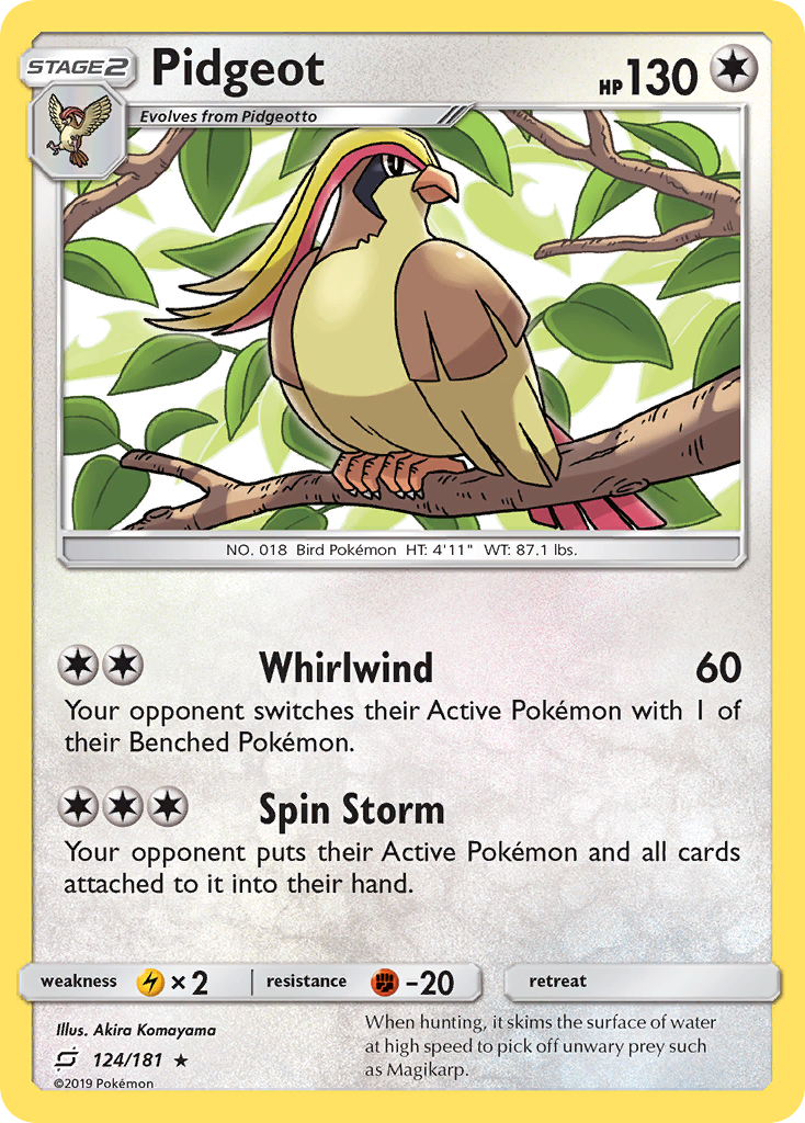 Pidgeot (124/181) [Sun & Moon: Team Up] | Exor Games New Glasgow