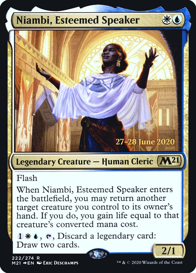 Niambi, Esteemed Speaker  [Core Set 2021 Prerelease Promos] | Exor Games New Glasgow