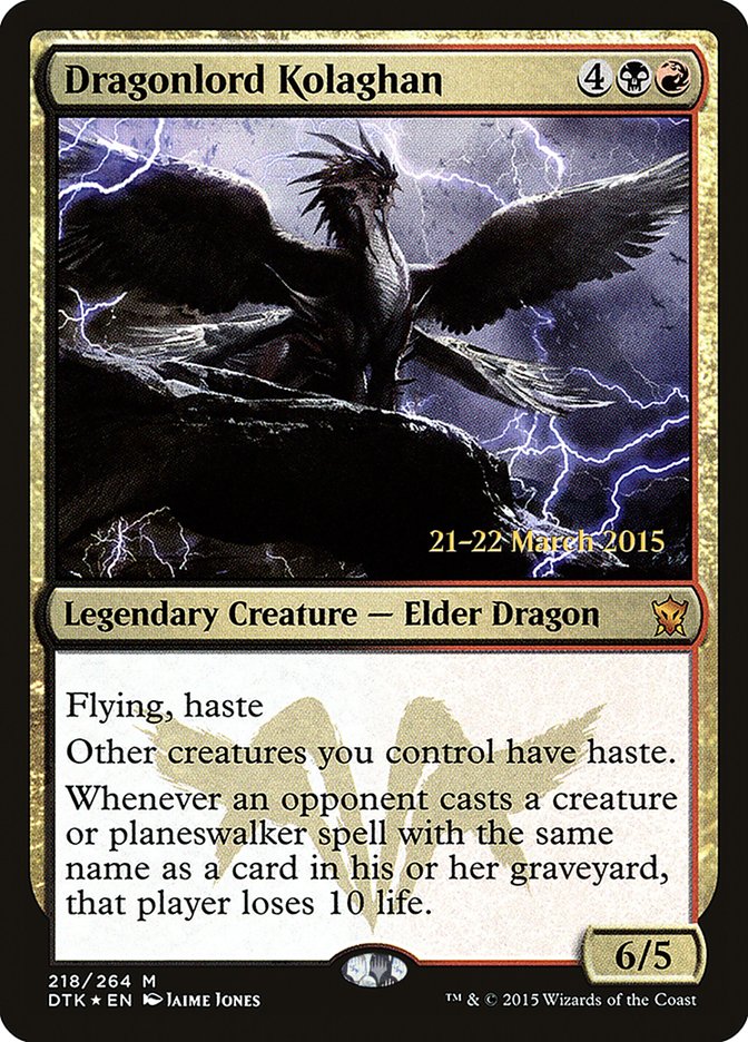 Dragonlord Kolaghan  [Dragons of Tarkir Prerelease Promos] | Exor Games New Glasgow