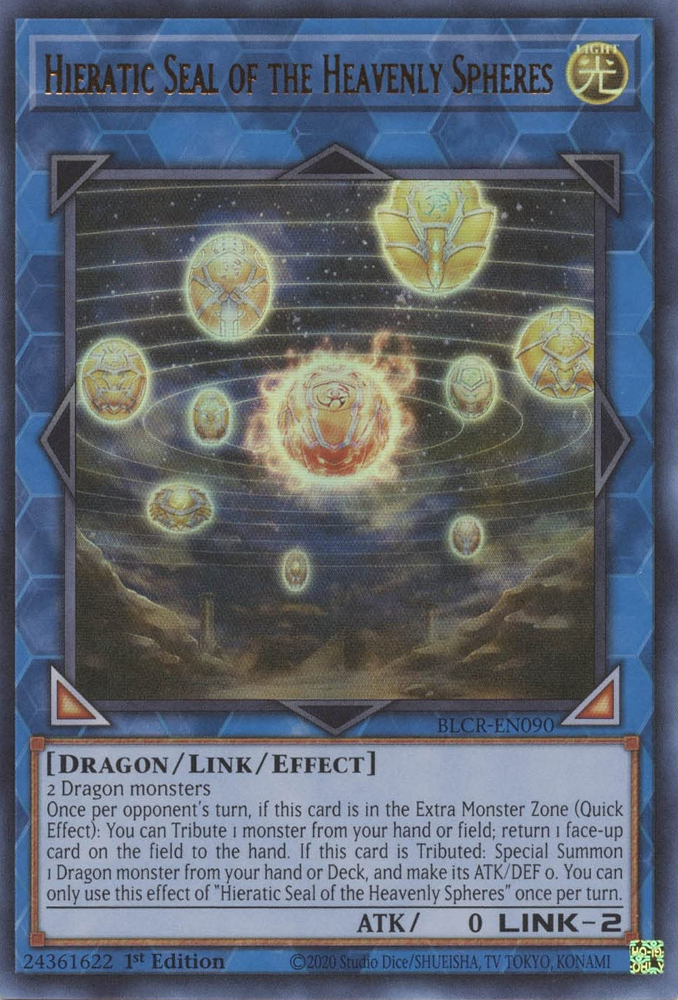 Hieratic Seal of the Heavenly Spheres [BLCR-EN090] Ultra Rare | Exor Games New Glasgow