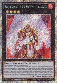 Brotherhood of the Fire Fist - Tiger King [CT11-EN001] Secret Rare | Exor Games New Glasgow