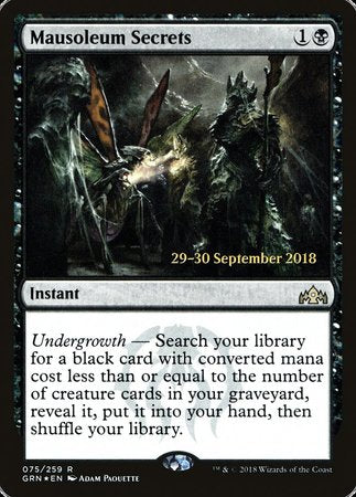 Mausoleum Secrets [Guilds of Ravnica Promos] | Exor Games New Glasgow