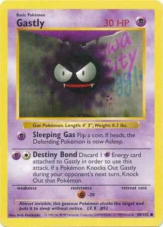 Gastly (50/102) [Base Set Shadowless Unlimited] | Exor Games New Glasgow